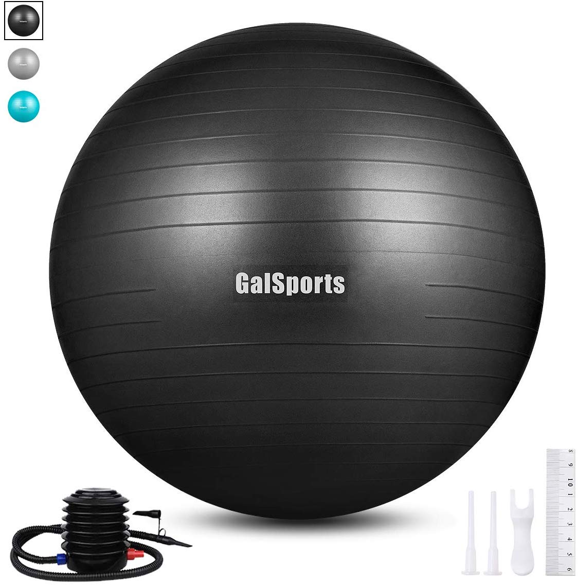 Anti-Burst Professional Quality Exercise Ball 65cm Quick Pump Include Yoga Ball Chair for fitness & Workout Multiple Sizes 