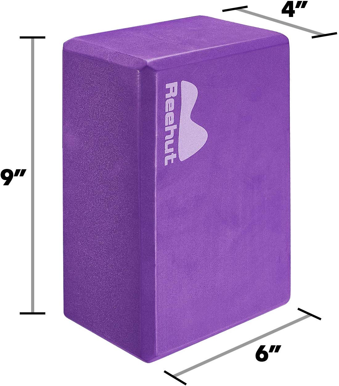 Supports Deepen Poses Set of 2 High Density EVA Foam Blocks Non-Slip Surface for Yoga Improve Strength and Aid Balance and Flexibility Mind Reader 2YOBRICK-PUR Pilates 2 Pack Purple Meditation 